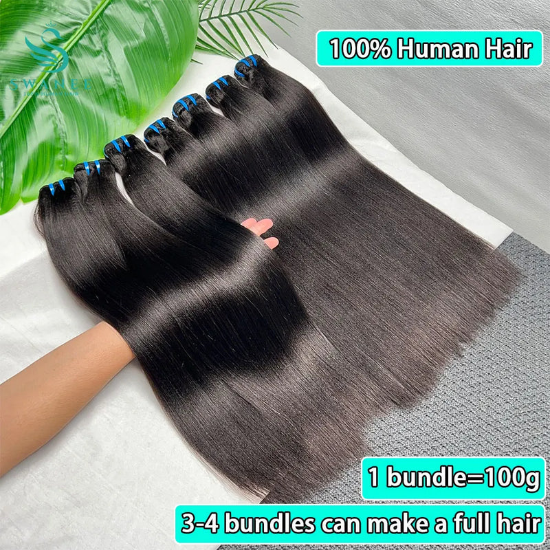 18A Light Yaki Straight Hair Bundles 4PCS Deal Natural Color 100% Human Hair Bundles Quick Weaves Sew In Human Hair Extensions