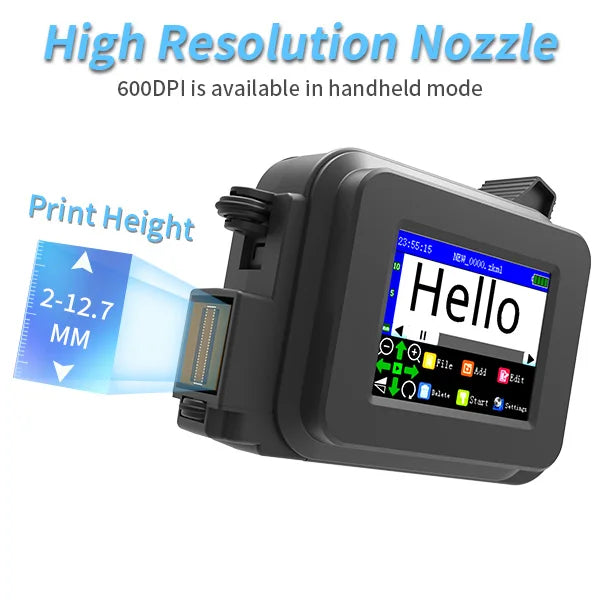 Iottim 12.7mm Mini Portable Inkjet Printer Small Business Date Label Printer QR code Logo Batch Number
