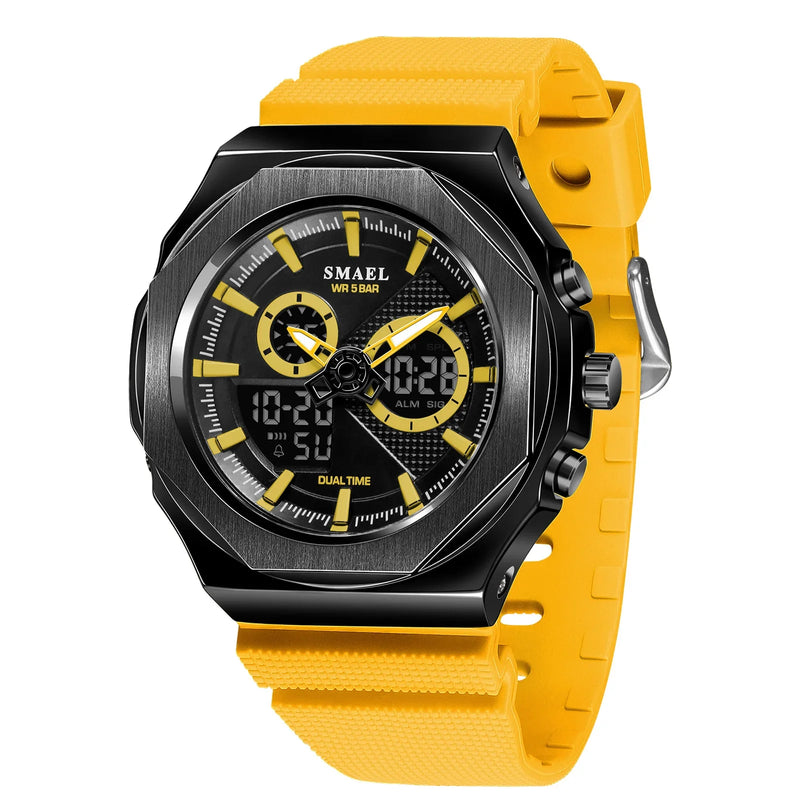 SMAEL Dual Display Women Watch Digital Analog Sport Quartz Stopwatch Fashion Durable Daily Outdoor Casual - Visuel 12 | SAMAG