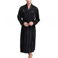Men Bath Robe Satin Print Gold Kimono Bathrobe Silk Long Dressing Gown Plus Size Sleepwear Geometric Lounge Nightgown XL 4XL 5XL