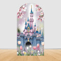 Fairy Tale Castle Butterfly Floral Arch Backdrop Cover Princess Girl Birthday Baby Shower Party Decor Photography Backgrounds