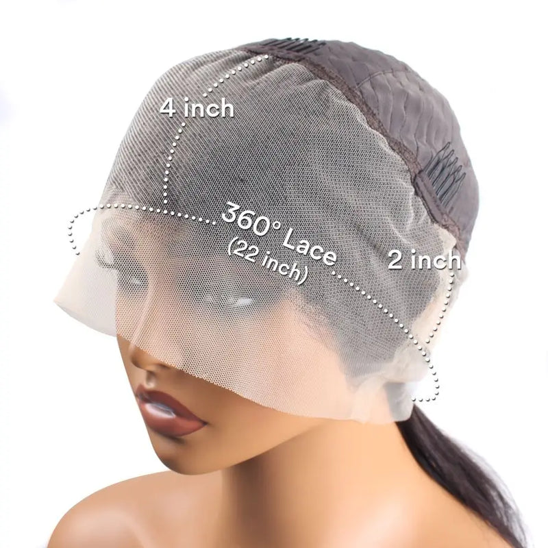 40 Inch Invisible Strap 360 Transparent Full Lace Glueless Wig Invisible Drawstring Wig Kinky Straight Ready To Wear HD Lace Front Human Hair Wigs Wear & Go