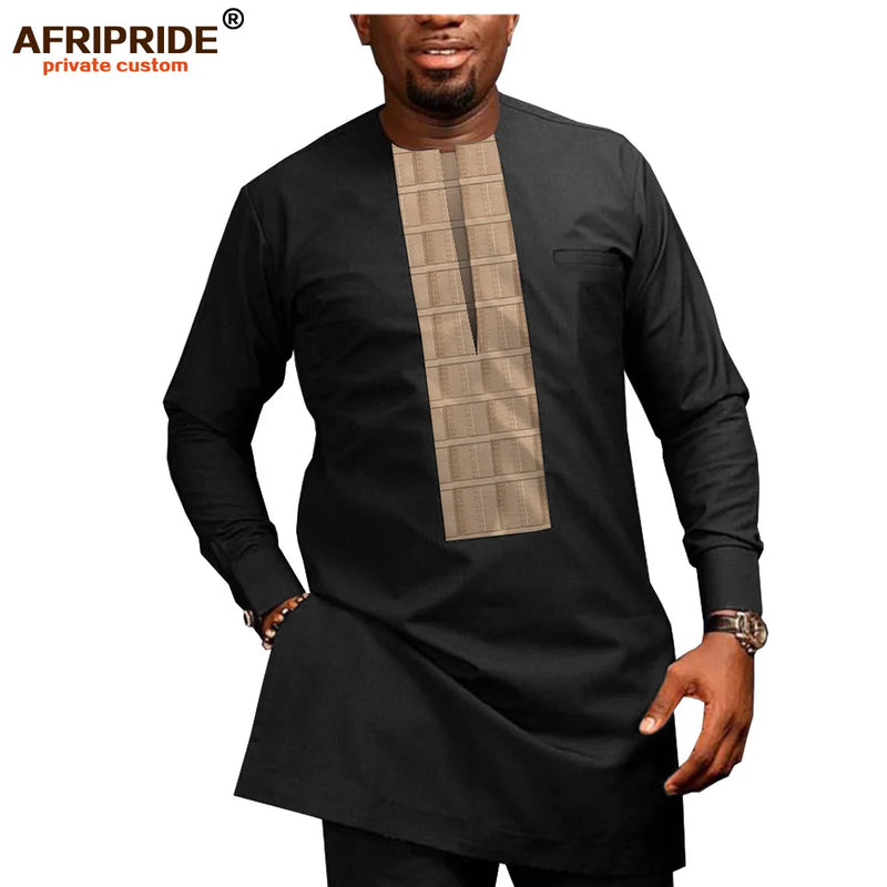 African Men Clothing Casual Tracksuit Dashiki Shirt | SAMAG