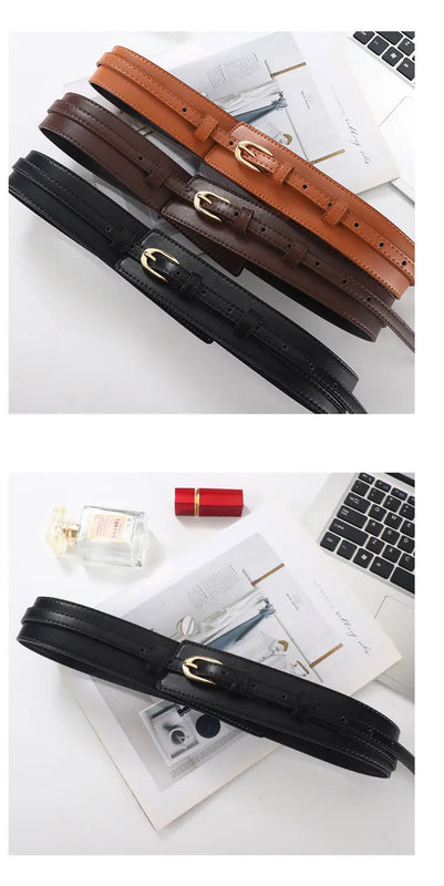 Ladies' new belt dual-purpose high-end decorative dress with blazer fashionable wide waist belt