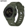 SANDA New Men Sport Wristwatch Luxury Luminous LED Analog Digital Display Stopwatch Waterproof Male - Visuel 8 | SAMAG