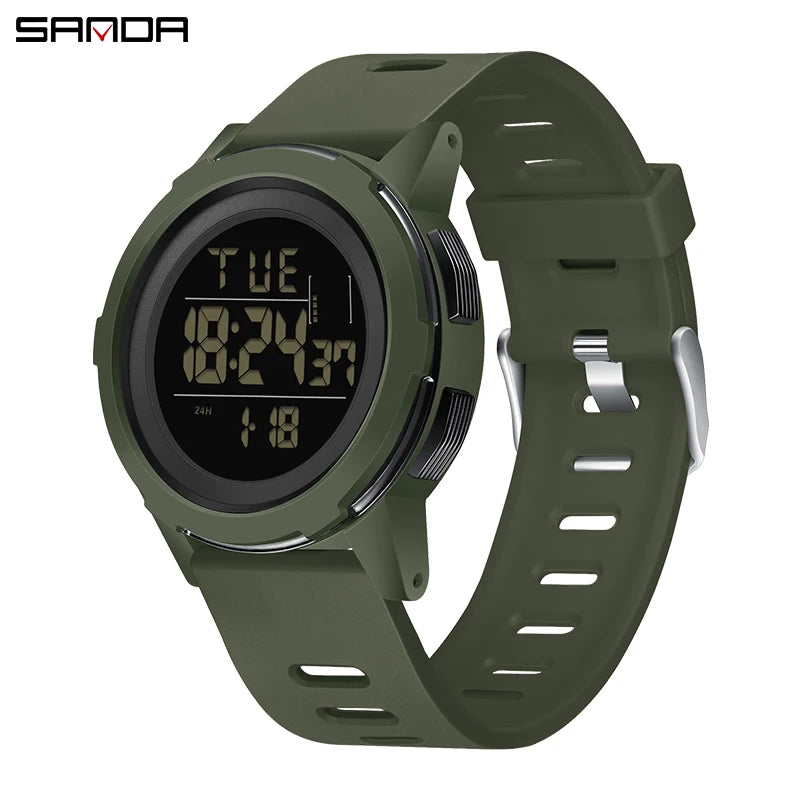 SANDA New Men Sport Wristwatch Luxury Luminous LED Analog Digital Display Stopwatch Waterproof Male - Visuel 8 | SAMAG
