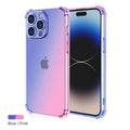 Gradient Airbag TPU Case For iPhone 16e 15 Pro Max 14 13 12 Mini 11 XR XS SE 8 7 Plus Cover Shockproof Fundas Coque Shell Capa