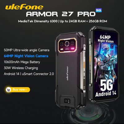 Ulefone Armor 27 Pro 5G Rugged Phone 10600mAh Smartphone | SAMAG
