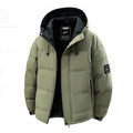 Winter Men's Warm Down Parkas Fashion Men Thermal Windbreaker Padded Coats Classic Men Cotton Warm Hooded Jackets Clothing