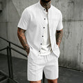 Men's New Summer Style Waffle Plain-Color Crew-Neck | SAMAG