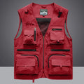 2025 New Men's Vest Tactical Webbed Gear Coat Summer Photographer Waistcoat Tool Many Pocket Mesh Work Sleeveless Jacket Male