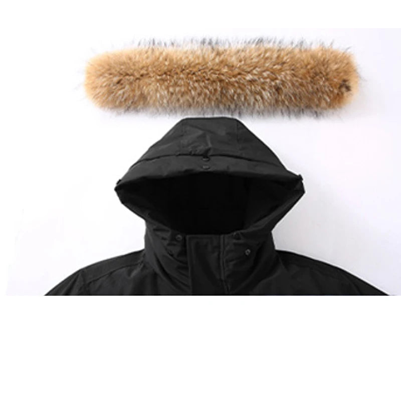 New White Duck Down Jacket Men Men's Coat Windproof Removable Cap Parkas Solid Color Outdoor Casual Hooded Overcoat Clothes