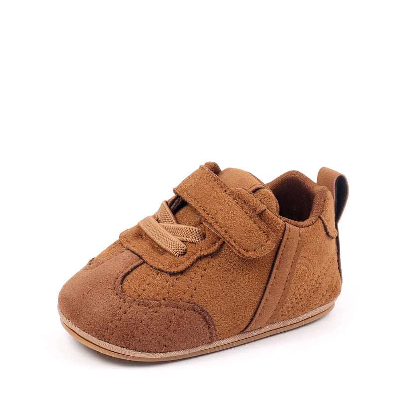 Spring Autumn Baby Unisex First Walking Indoor Outdoor Toddler Shoes With High Quality PU Leather And Soft TPR Sole For 0-18M