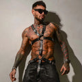 Men Sexy Leather Vest Bondage Lingerie Gay Harness Adjustable Body Chest Harness Full Body Strap Belt Exotic Accessorie