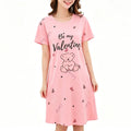 Women Large Size Pajamas Short-Sleeved Nightgown Cartoon | SAMAG