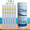 3 In 1 Test Paper Chlorine Immersion Hot Tub PH Test Spa Strips Test Water Test Strips Swimming Pool Aquarium Fish Tank Water