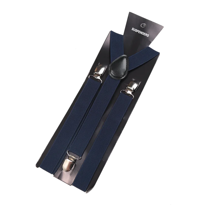 Unisex Elastic Leather Suspenders Braces Men Women Gift Black Blue Red Adjustable Straps for Wedding Suit Skirt Accessories