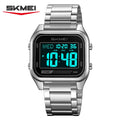 SKMEI 2478 Luxury Business Men's Digital Watch Waterproof Countdown Alarm Clock Stainless Steel Fashion Electronic Clock Reloj