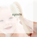 /GJ/Baby Care Hair Wool Brush Beech Wood Comb Newborn Massage Comb Baby Shower Gift Set Natural Baby Brush 2pcs
