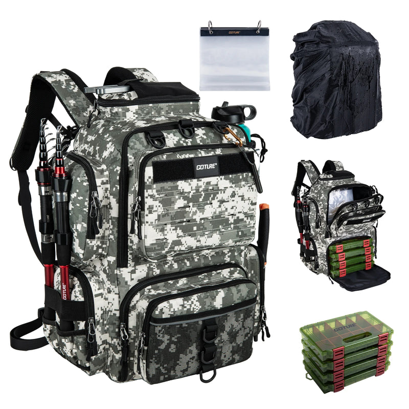 Goture 45L Large Fishing Backpack 900D Water - Resistant - View 12 | SAMAG