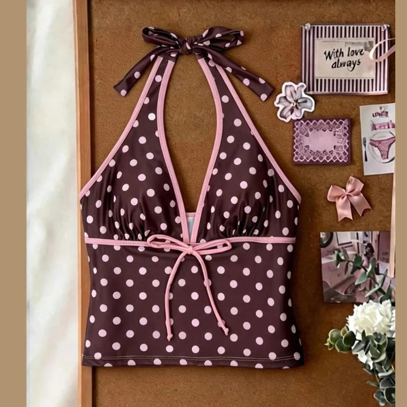 Sexy Women's Swimsuit Polka Dot Tankinis Bikinis Sets | SAMAG