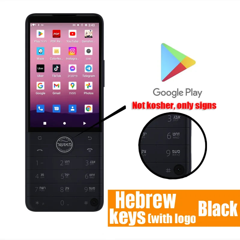 Duo Qin F22 Pro Smart Phone Wifi 5G+3.5 Inch 6GB 64GB Add Google Store Android QinGlobal Version Mobile Phone