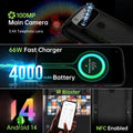 Unihertz Jelly Max 5G Mini Smartphone Android 14 Dimensity 7300 CPU 12GB 256GB 100MP Camera 4000 mAh Battery 5.05" inch Screen