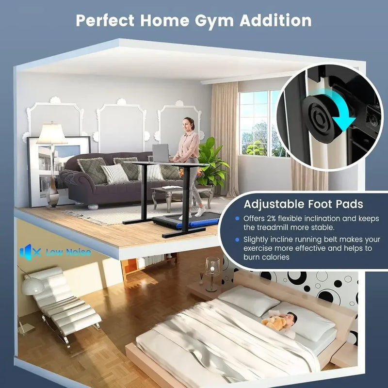 Dual - Function Desk Treadmill with LED Display, App/Remote - View 4 | SAMAG