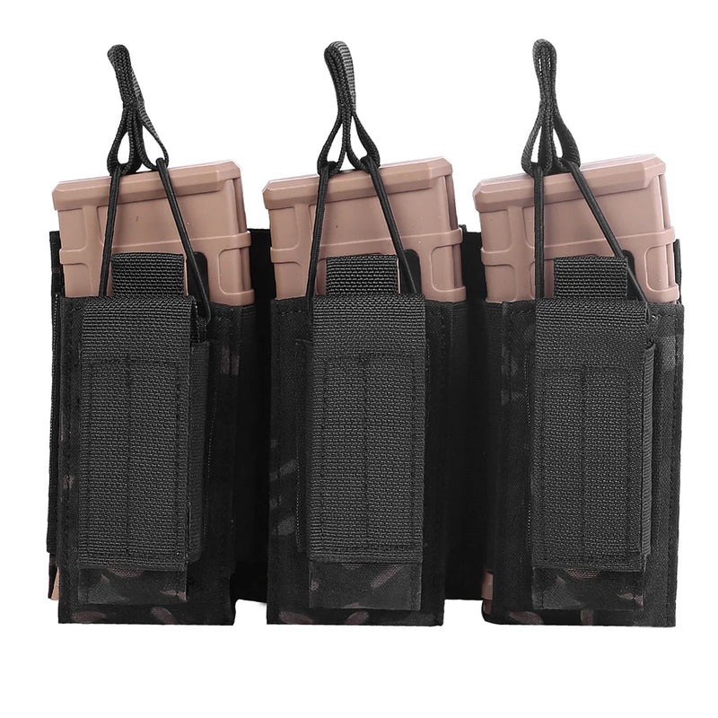 Tactical Molle Magazine Pouch Tactical Pouch Single/Double/Triple Rifle Pistol Mag Pouch 2-Layer Cartridge Holder for M4 M14 M16