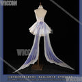 Damselette Columbina Game Genshin Impact Cosplay White Purple Dress Lolita Girl Woman Wig Headwear Halloween Cos Comic Con Suit