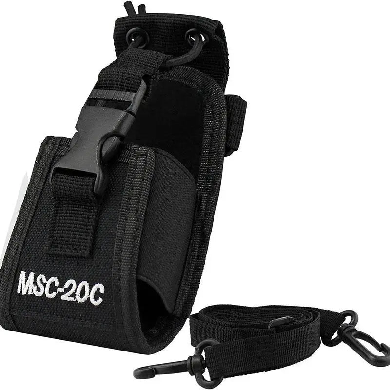 1set Nylon Walkie Talkie Holder Pouch Bag MSC-20C Two Way Radio Case with Adajustable Shoulder Strap forBaofeng UV-5R