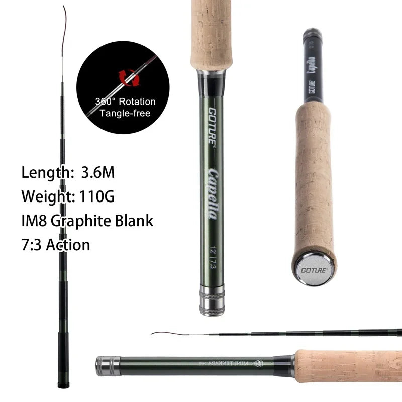 Goture Portable Telescopic Fly Fishing Rod Kit 12FT/3.6M - View 6 | SAMAG