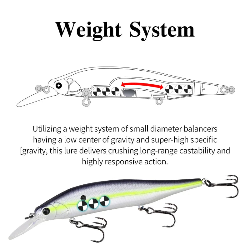 TSURINOYA 115mm 17.2g Suspending Minnow Fishing Lure - View 6 | SAMAG