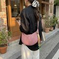 Microfiber Plaid Zipper Hobos Bags 2026 Spring/summer New Versatile Bags Daily Commute Fashion Portable Crossbody Bags