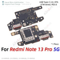 Bottom USB Charger Board Dock Connector Charging Port Flex Cable For Xiaomi Redmi Note 13 14 13C 14C 14R 13R Pro Plus 4G 5G Part