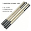Detachable Spliced Wushu Bo Staff 4 Sections White | SAMAG