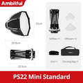 AMBITFUL PS22 PS30 Softbox Mini Bowens Mount COB Light Octagon Softbox Mini Bowens Mount Matt Box