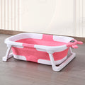 Foldable Silicone Baby Bathtub with Temperature Sensing, Non-Slip & Portable Infant Bath