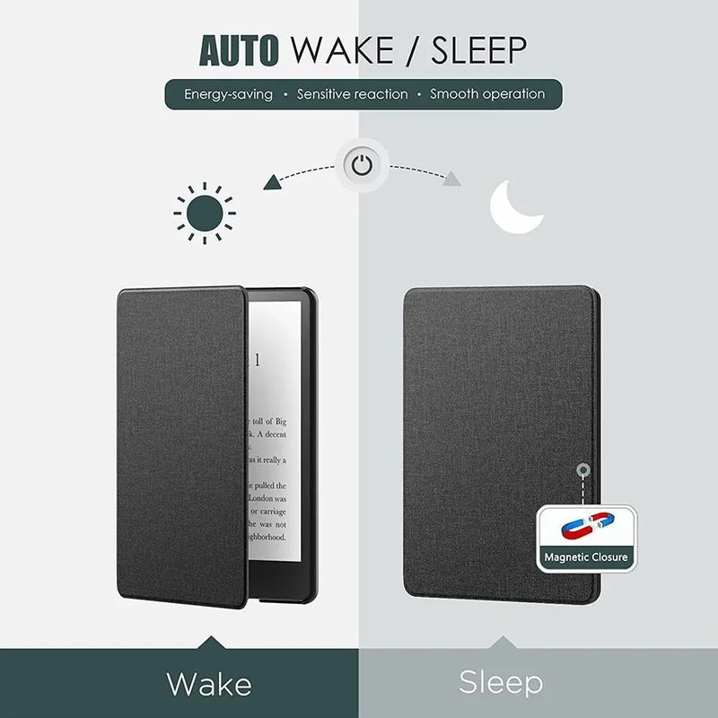10/11/12th Generation 6 6.8 7 inch e-Reader Case Auto Sleep/Wake Leather Colorsoft Cover for Kindle Paperwhite 1/2/3/4/5 2024