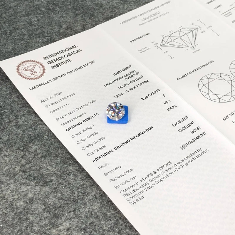 Limited-time 50% off on Large With IGI Certificate 7ct 8ct 9ct 10ct 20ct 30ct Big Lab Grown Diamonds CVD Laboratory Diamond