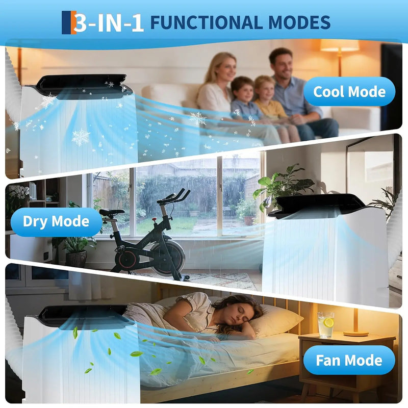 Portable Air Conditioners, 12000 BTU Portable AC Unit with Dehumidifier, Fan and Remote Control, Energy Efficient, Customized