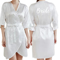 Rose Gold Women Bathrobe White Letter Bride Bridesmaid | SAMAG