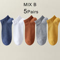 5 Pairs Spring Summer Thin Men's Bamboo Fiber Socks Short | SAMAG