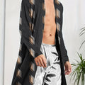 Men's Spring and Autumn Trendy Robe Pajama, Digital Printed Casual Entertainment Men's bathrobe, Quick Drying