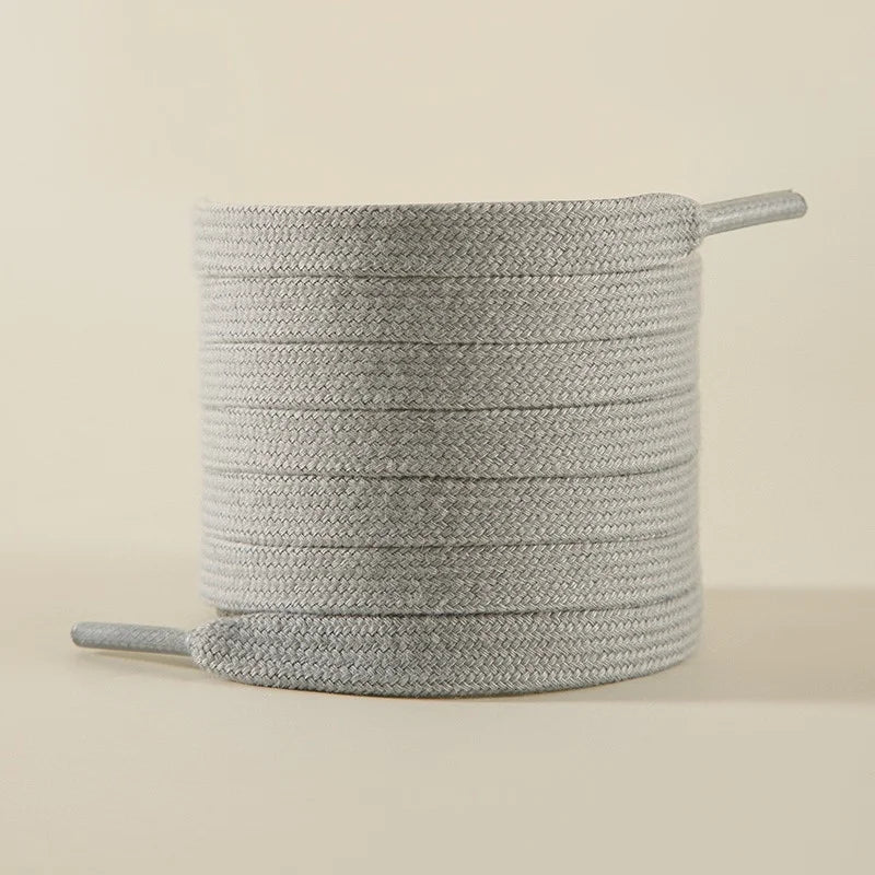 New Classic Pure Cotton Shoelaces Flat Shoelaces Sports Canvas Shoelaces for Men and Women Width 0.8cm Length 100/120/140/160cm