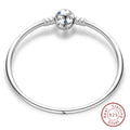 Bracelet Silver 925 Original 17-20CM Star Moon Sun Four Leaf Clover Green Zircon Bracelets Fit DIY Charms Birthday Jewelry Gifts