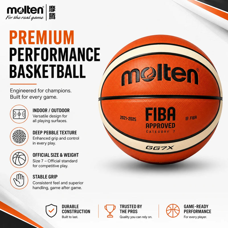 Molten GG7X Basketball Size 7 Indoor and Outdoor Training - View 3 | SAMAG