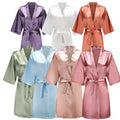 Women's Pure Short Silky Robes Bridesmaid Bride Party | SAMAG