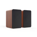 BESTISAN SR07 Bookshelf Speaker Brown Wood Grain BT/Fiber/Coaxial/ARC/RCA/USB Card-insertion Speakers for Smartphone PC TV