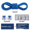 Colorful Spring Lock No Tie Shoelaces 1Pair Round Elastic Quick Lazy Shoelace for Kids Adult Sports Sneakers
